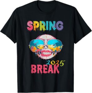 Spring Break 2025 Spooky Baseball Graphic Family T-Shirt