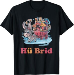 Hü Brid Funny Hybrid Car / Horse T-Shirt, Black